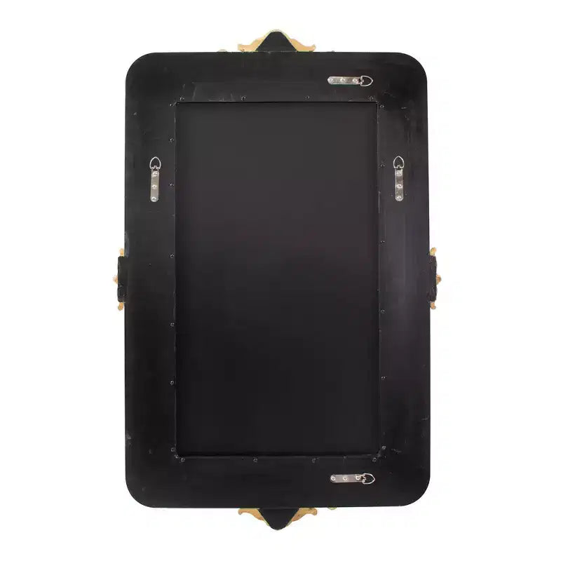 Miroir de coiffeuse rectangulaire plaqué or
