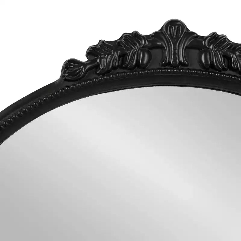 Miroir noir arqué avec étagère