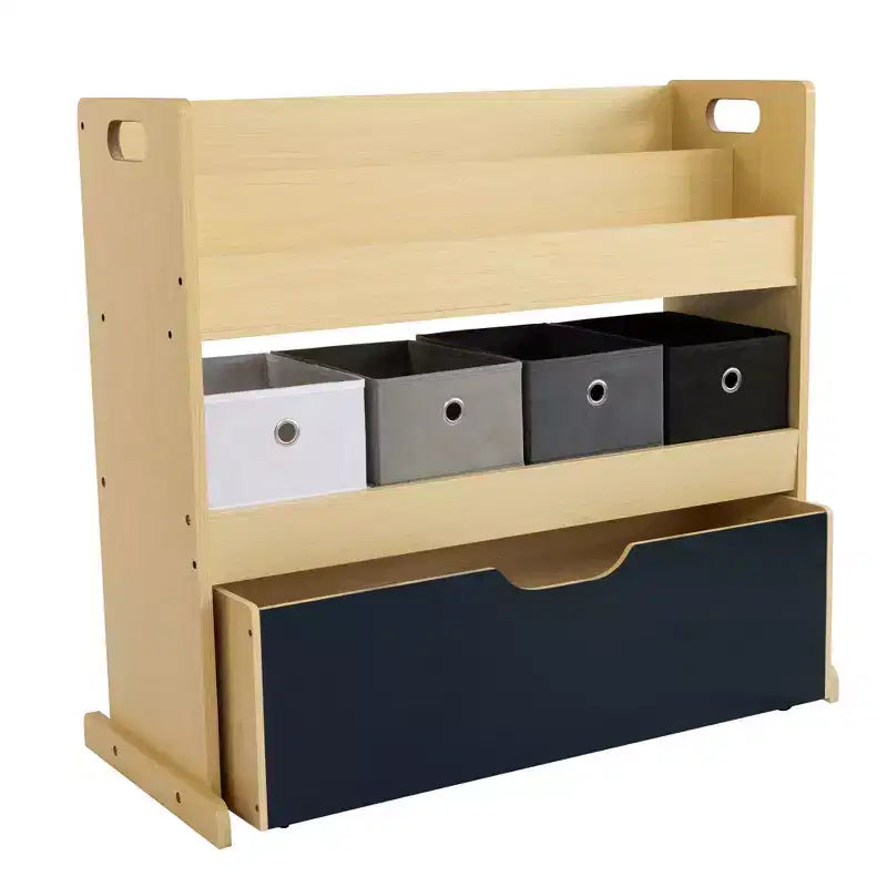 Étagère de rangement 3-en-1 pour enfants (bois)