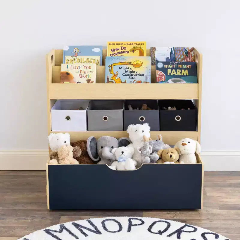 Étagère de rangement 3-en-1 pour enfants (bois)