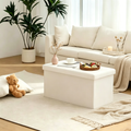 Repose-pieds de rangement pliant en velours