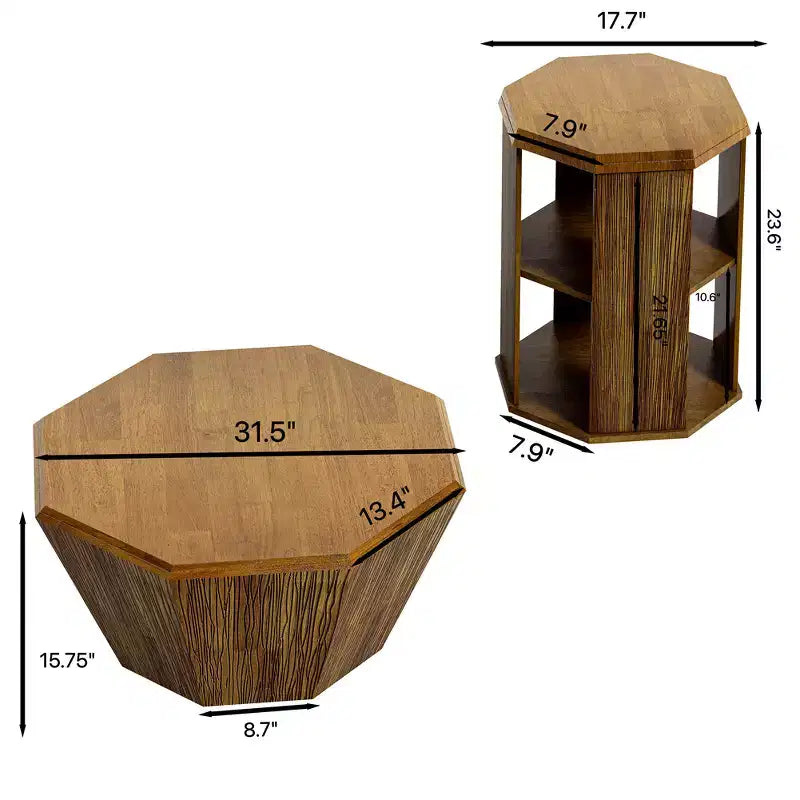 Table basse octogonale
