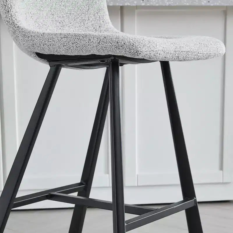 Tabourets de bar, structure en métal noir