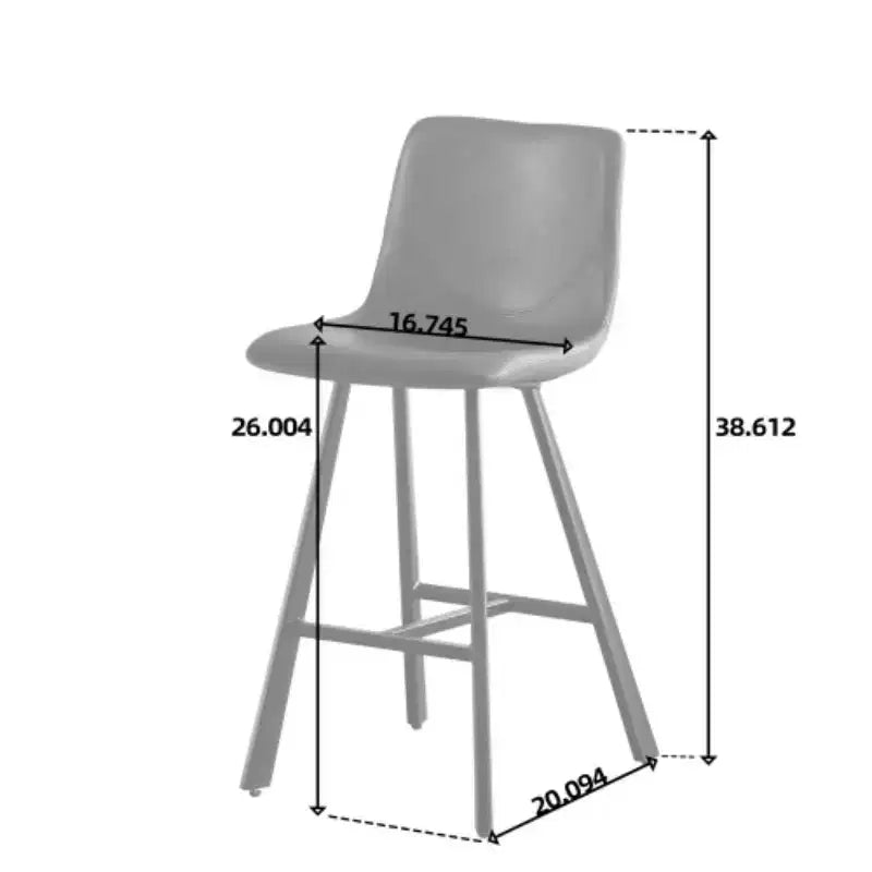 Tabourets de bar, structure en métal noir