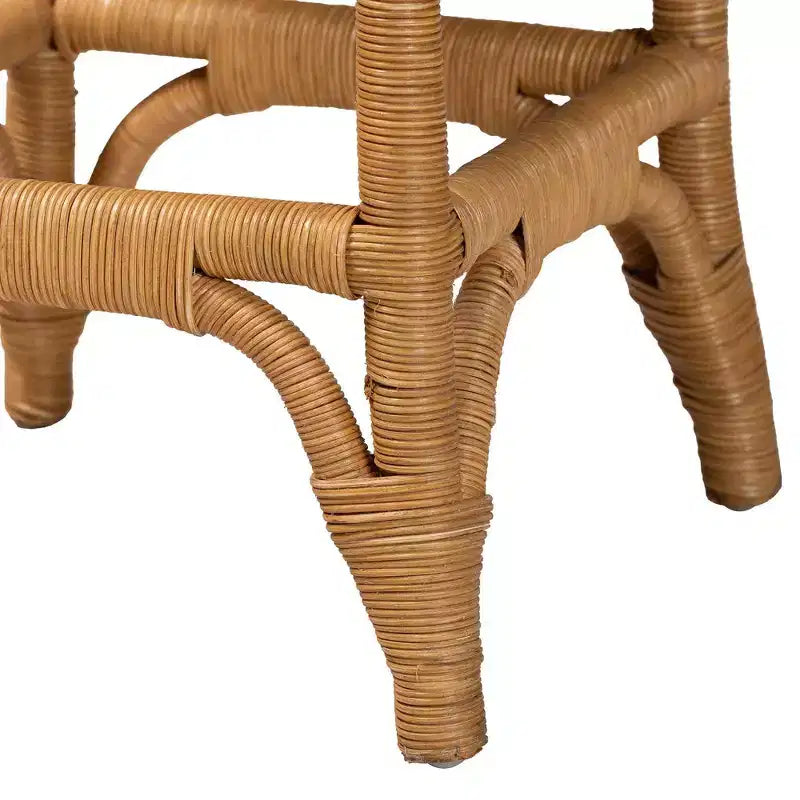 Tabouret de bar en rotin coquille