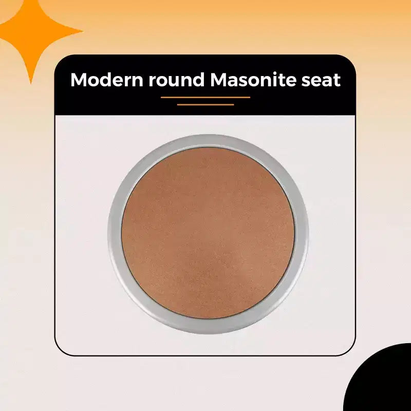 Tabouret en acier avec dossier (gris)