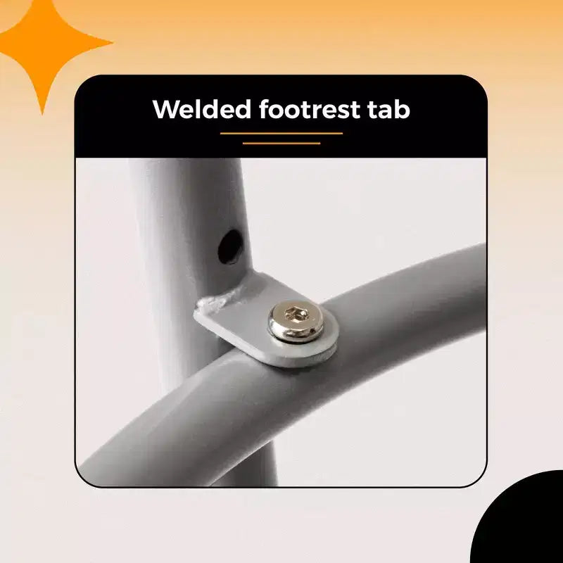 Tabouret en acier avec dossier (gris)