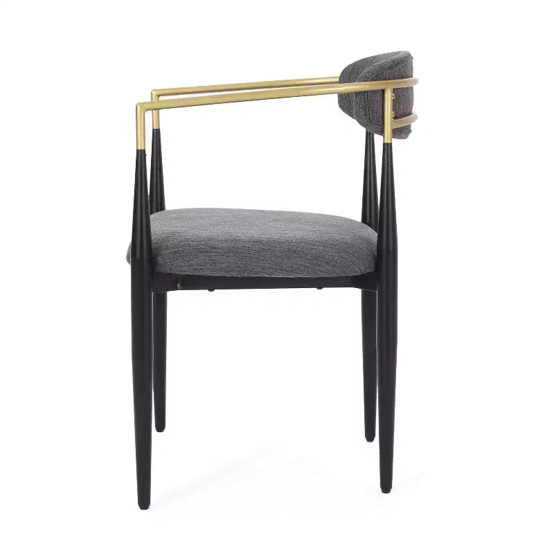 Chaises de salle à manger rembourrées à structure en fer (lot de 2)