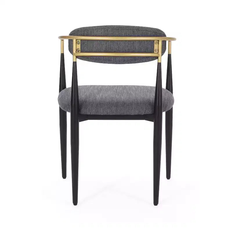 Chaises de salle à manger rembourrées à structure en fer (lot de 2)