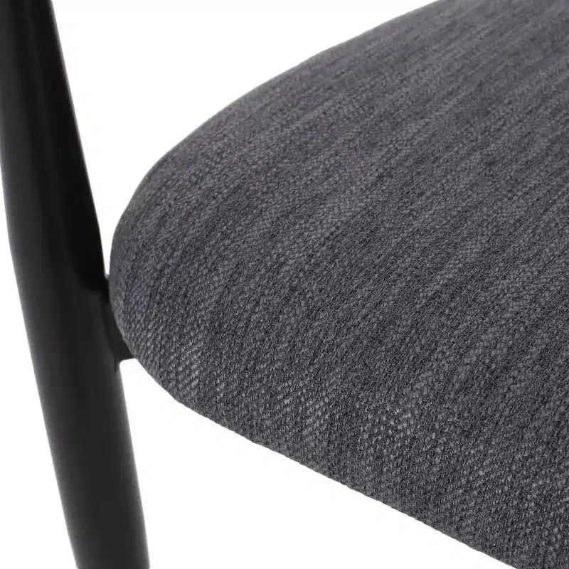Chaises de salle à manger rembourrées à structure en fer (lot de 2)