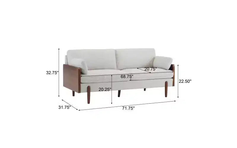 Canapé trois places moderne en tissu