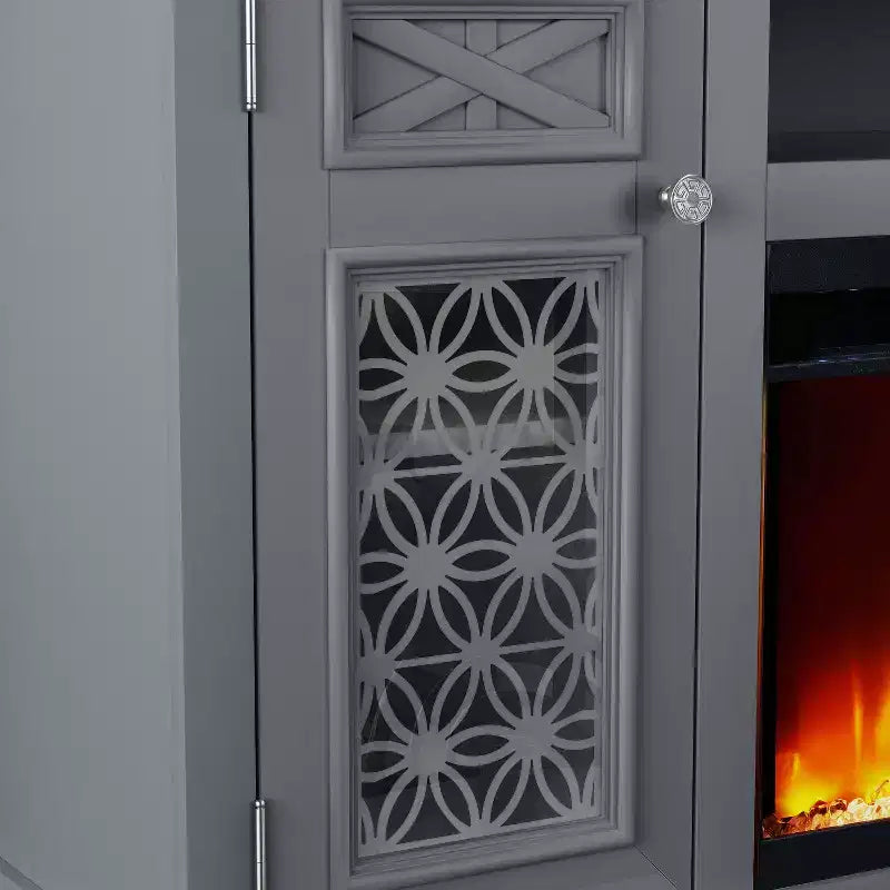 Meuble TV avec cheminée
