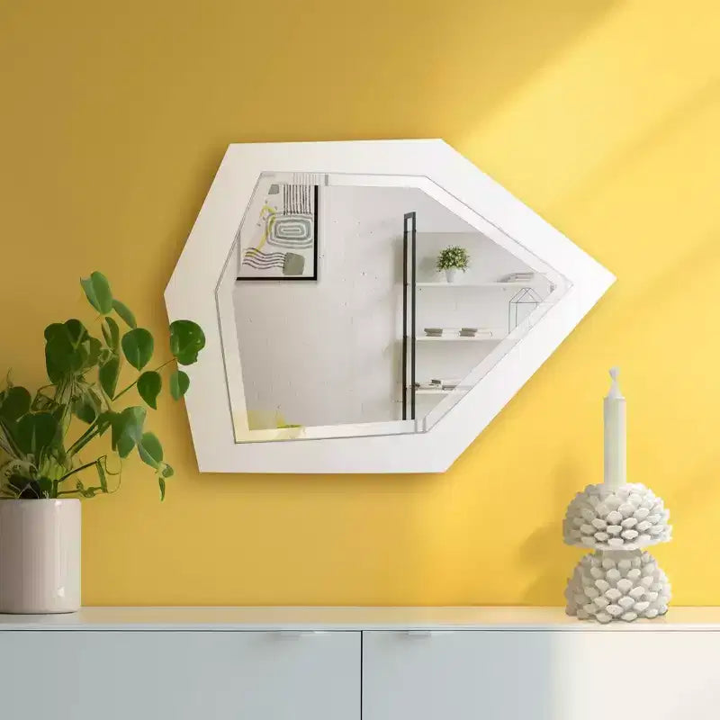 Miroir mural asymétrique abstrait contemporain