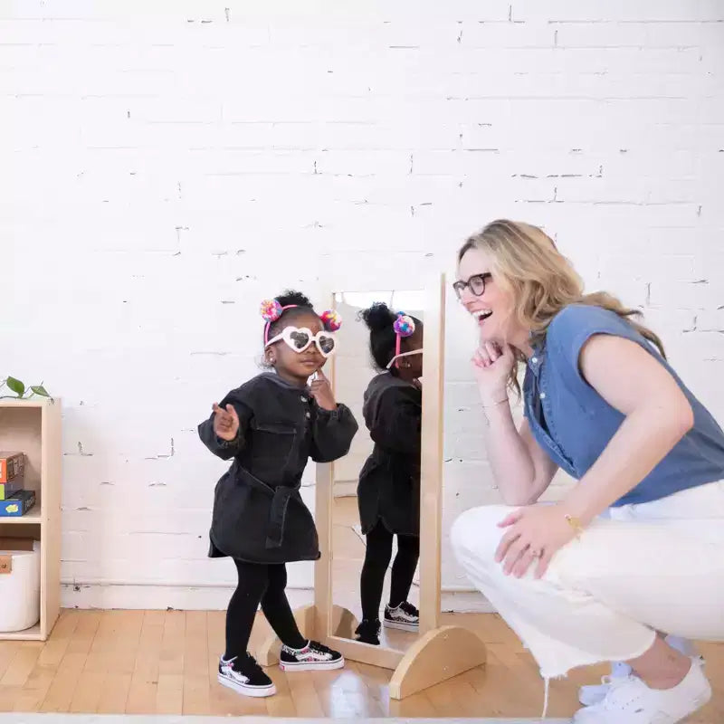 Miroir bidirectionnel (sans tain) en bois pour enfants
