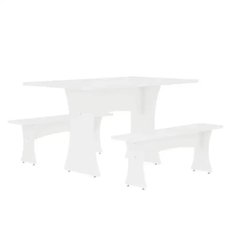 Ensemble table et chaises de salle à manger trois pièces confortable