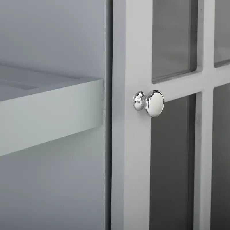 Étagère de rangement à double tiroir et double couche avec porte simple