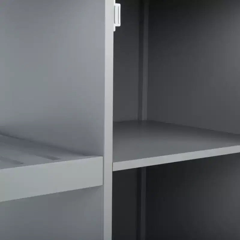 Étagère de rangement à double tiroir et double couche avec porte simple