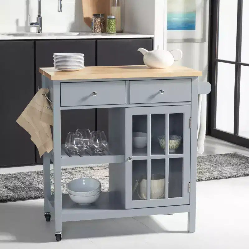 Étagère de rangement à double tiroir et double couche avec porte simple