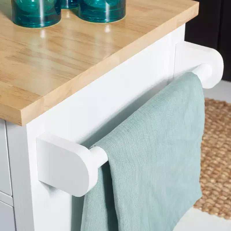 Étagère de rangement à double tiroir et double couche avec porte simple