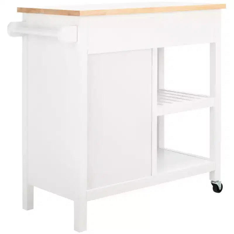 Étagère de rangement à double tiroir et double couche avec porte simple