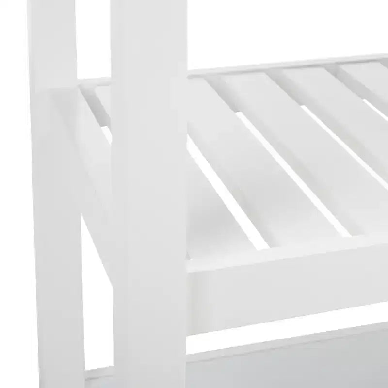 Étagère de rangement à double tiroir et double couche avec porte simple