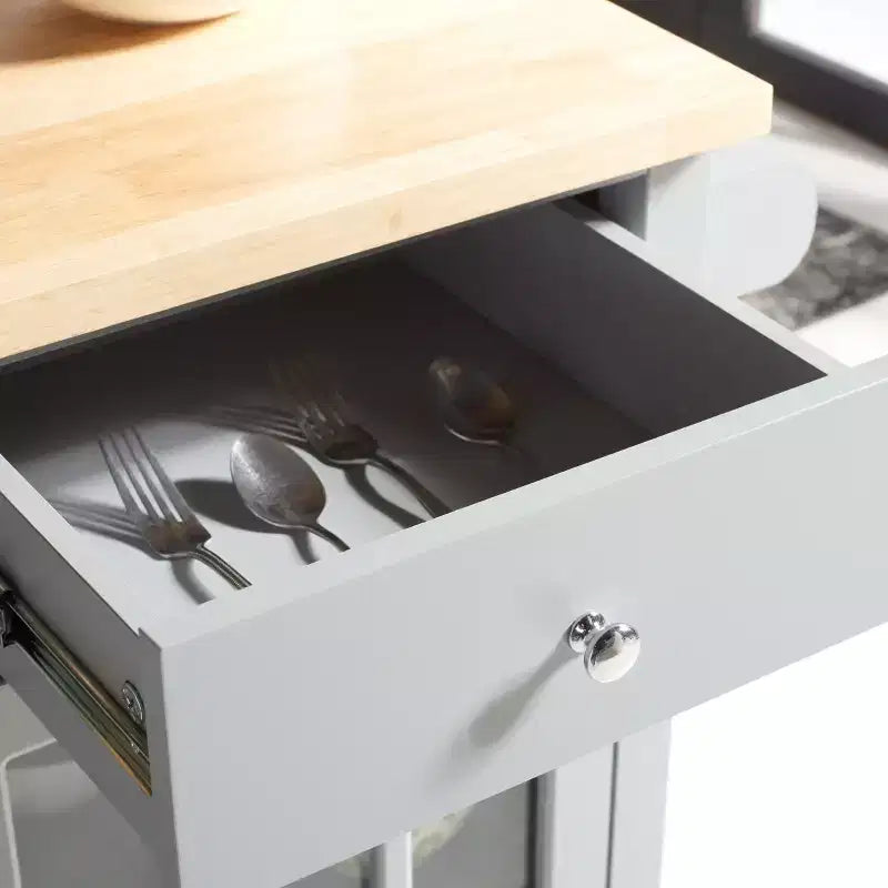 Étagère de rangement à double tiroir et double couche avec porte simple