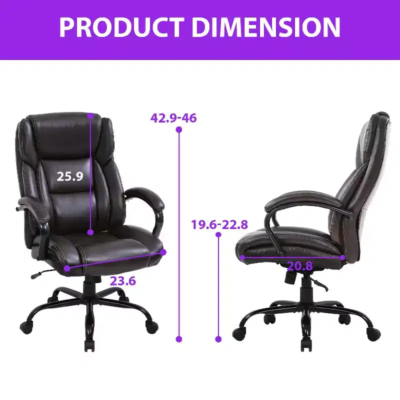 Fauteuil de bureau massant, en cuir PU