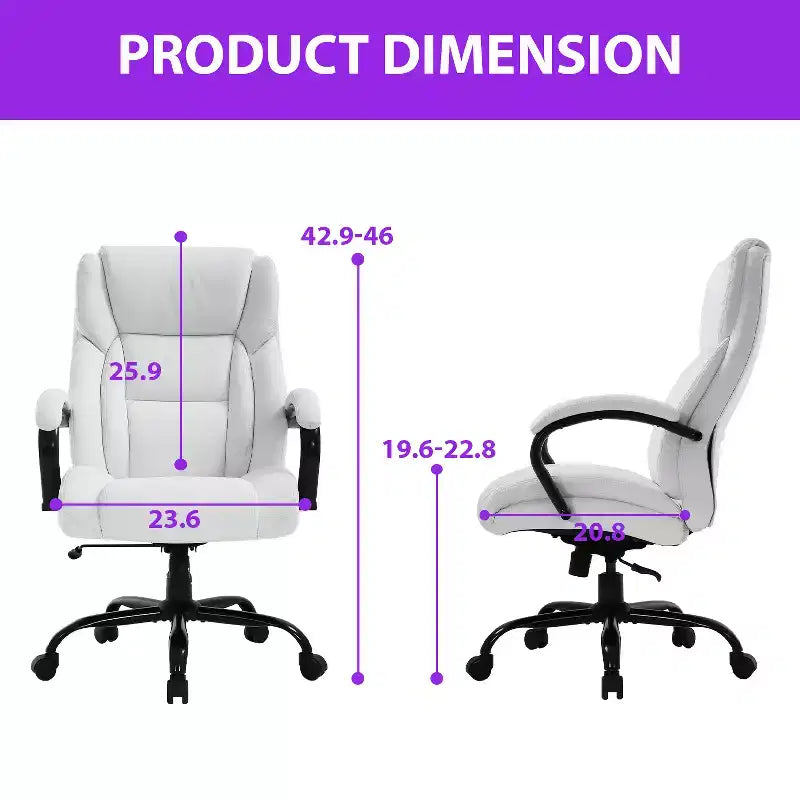 Fauteuil de bureau massant, en cuir PU