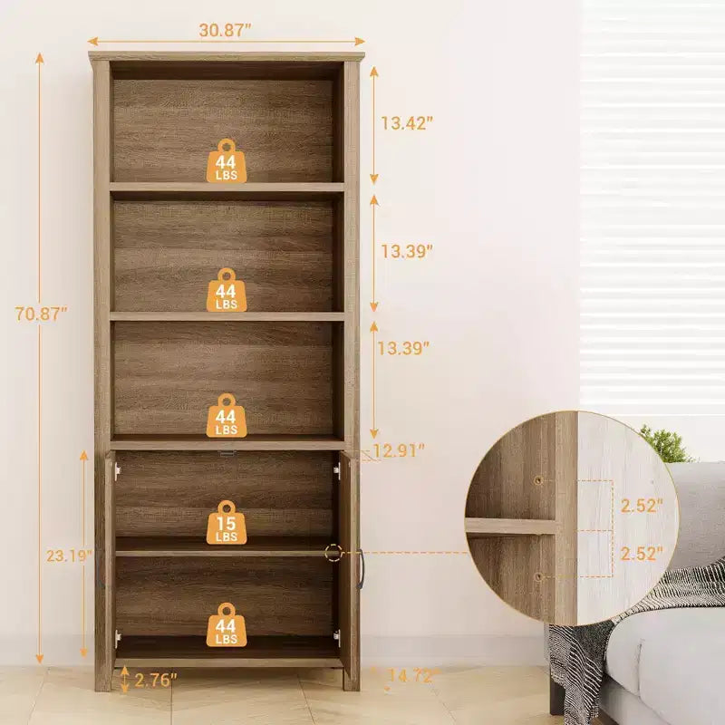 Étagère de style rustique avec portes