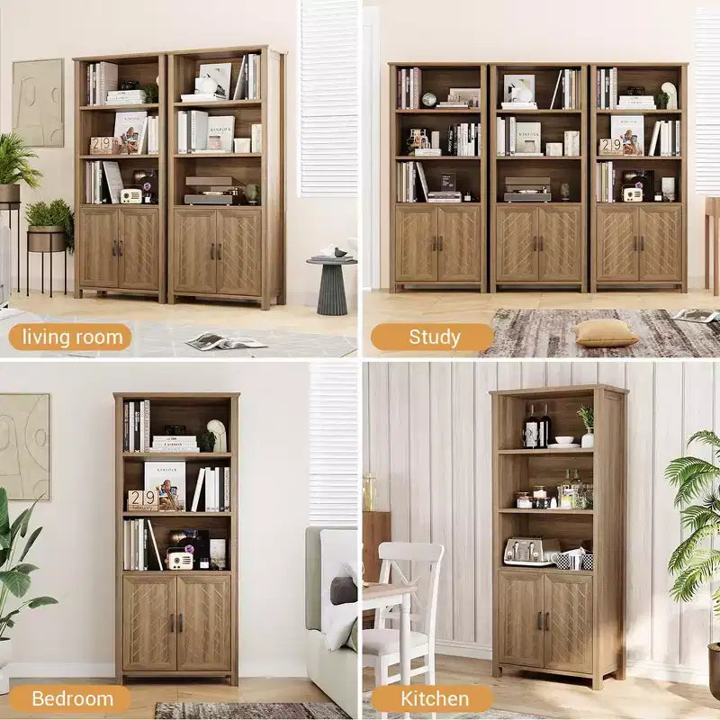 Étagère de style rustique avec portes