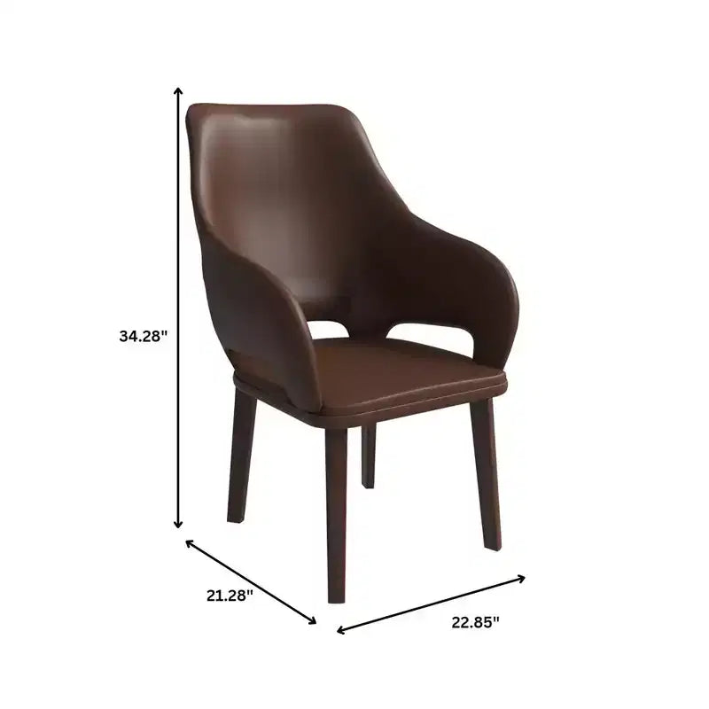 Chaise de salle à manger moderne Collection en brun foncé