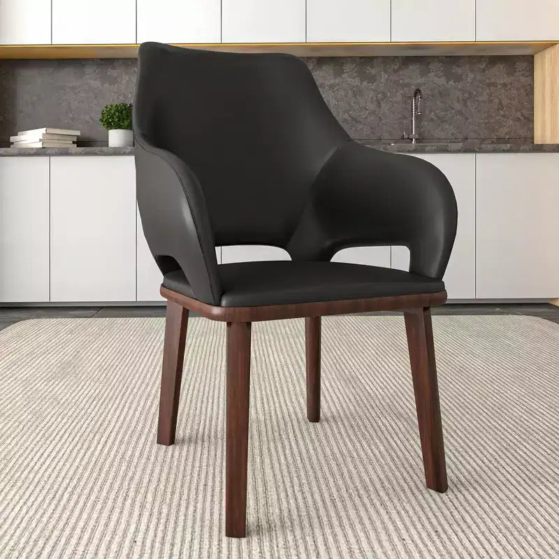 Chaise de salle à manger moderne Collection en brun foncé