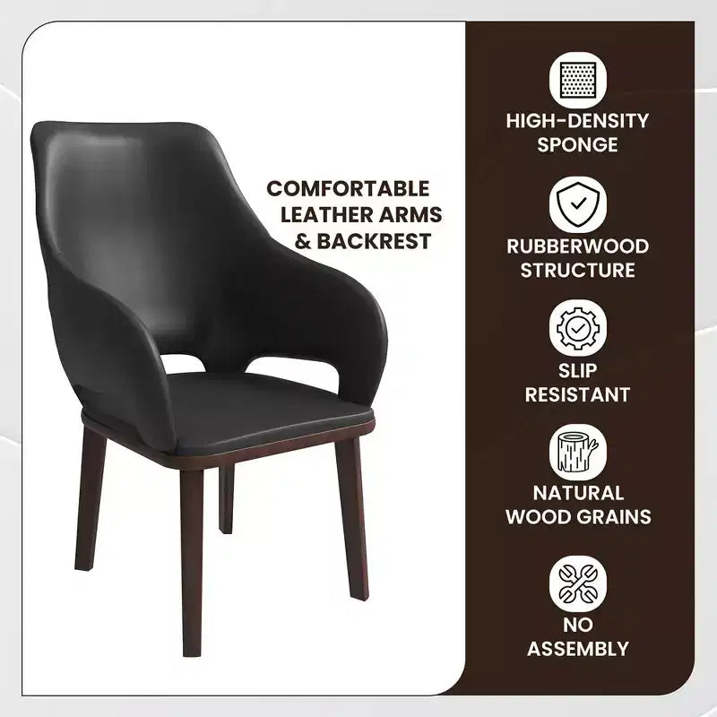 Chaise de salle à manger moderne Collection en brun foncé