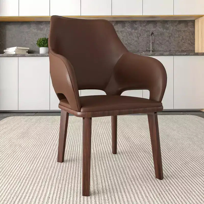 Chaise de salle à manger moderne Collection en brun foncé