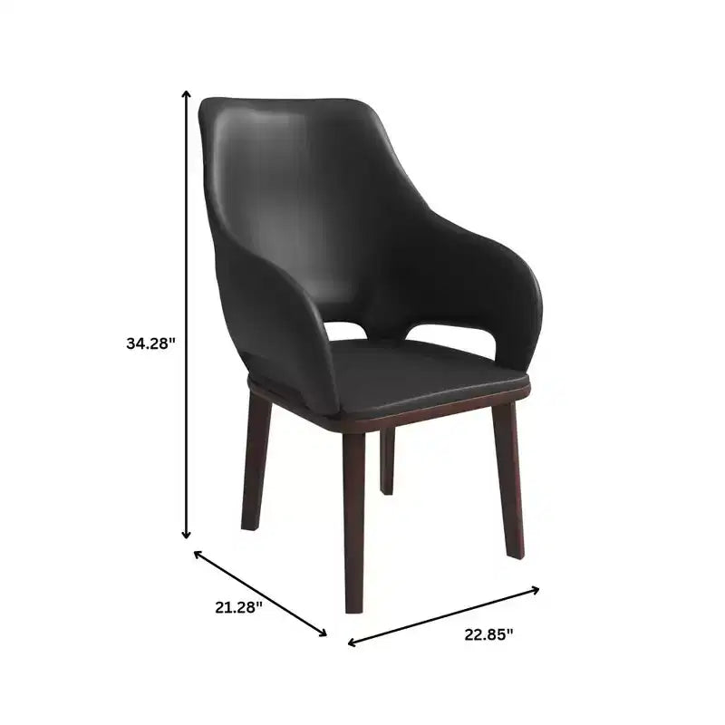 Chaise de salle à manger moderne Collection en brun foncé