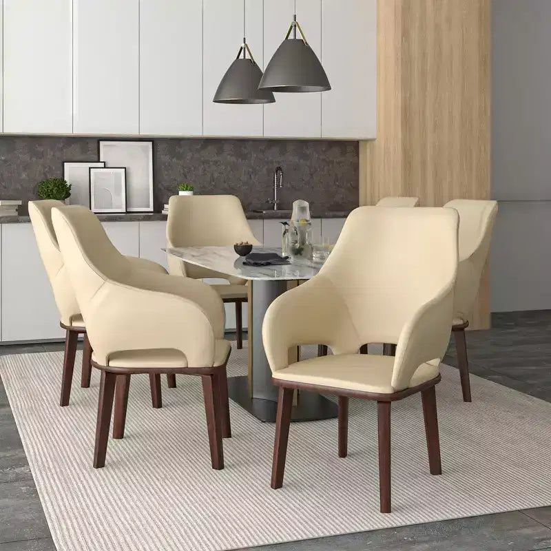 Chaise de salle à manger moderne Collection en brun foncé