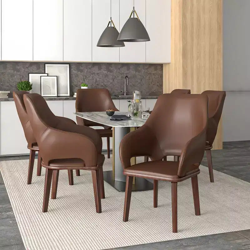 Chaise de salle à manger moderne Collection en brun foncé
