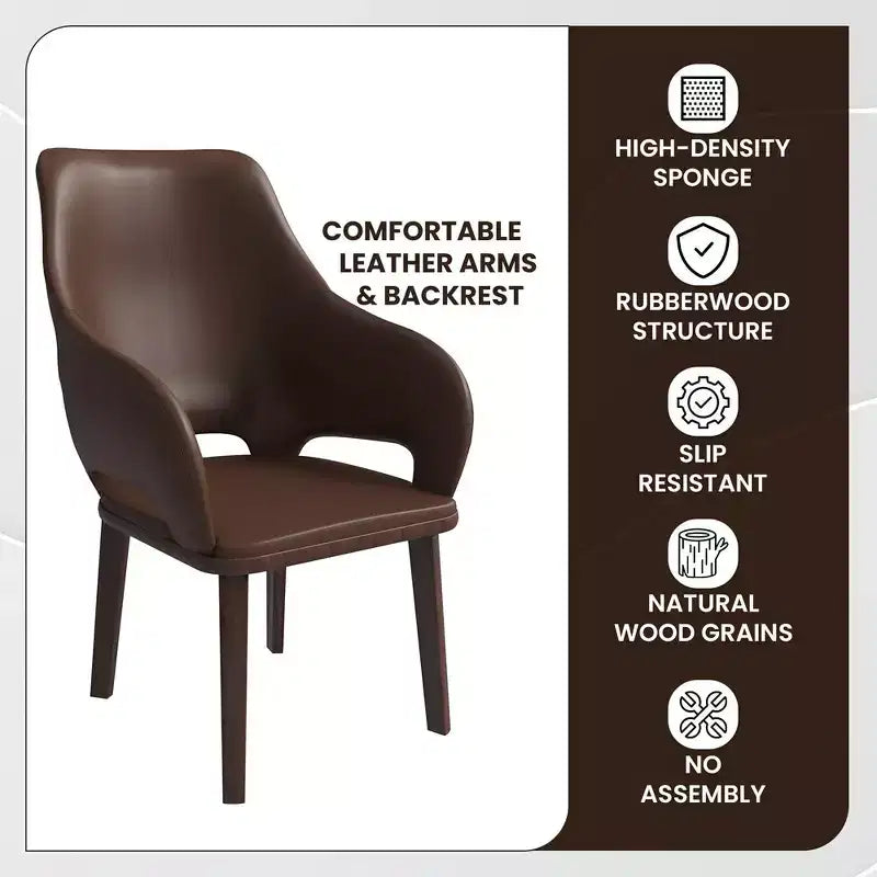 Chaise de salle à manger moderne Collection en brun foncé