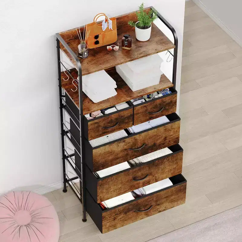 Commode de chambre à cinq tiroirs