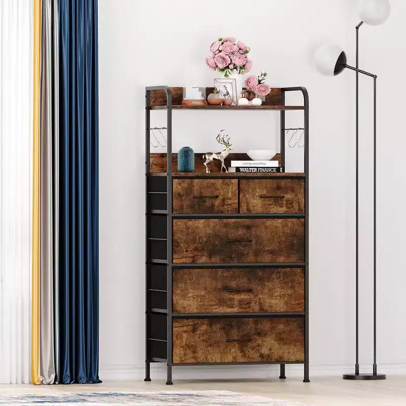 Commode de chambre à cinq tiroirs