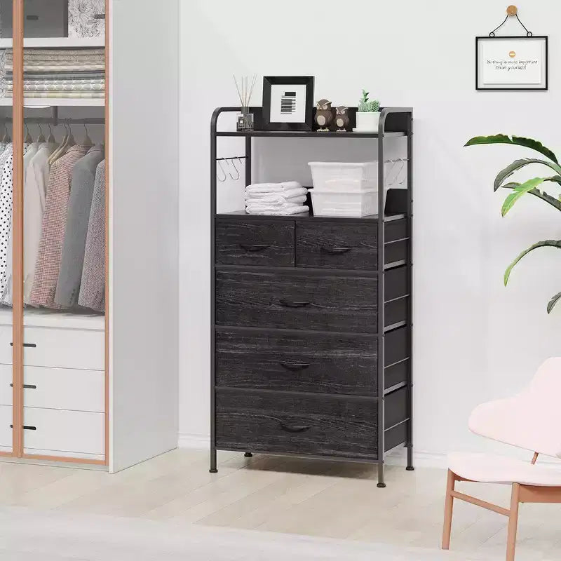 Commode de chambre à cinq tiroirs