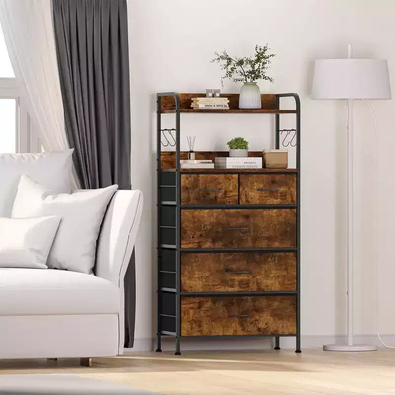 Commode de chambre à cinq tiroirs