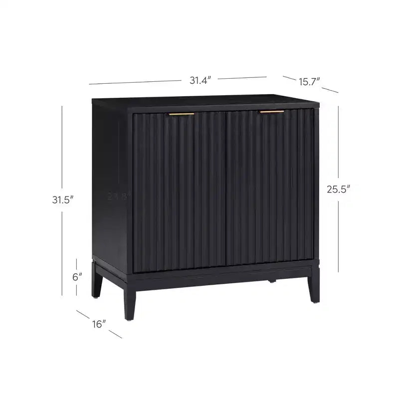 Meuble de rangement en bois rainuré avec porte