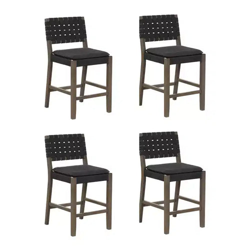 Nathan James Set of 4 Cohen Faux Leather Counter Height Barstool