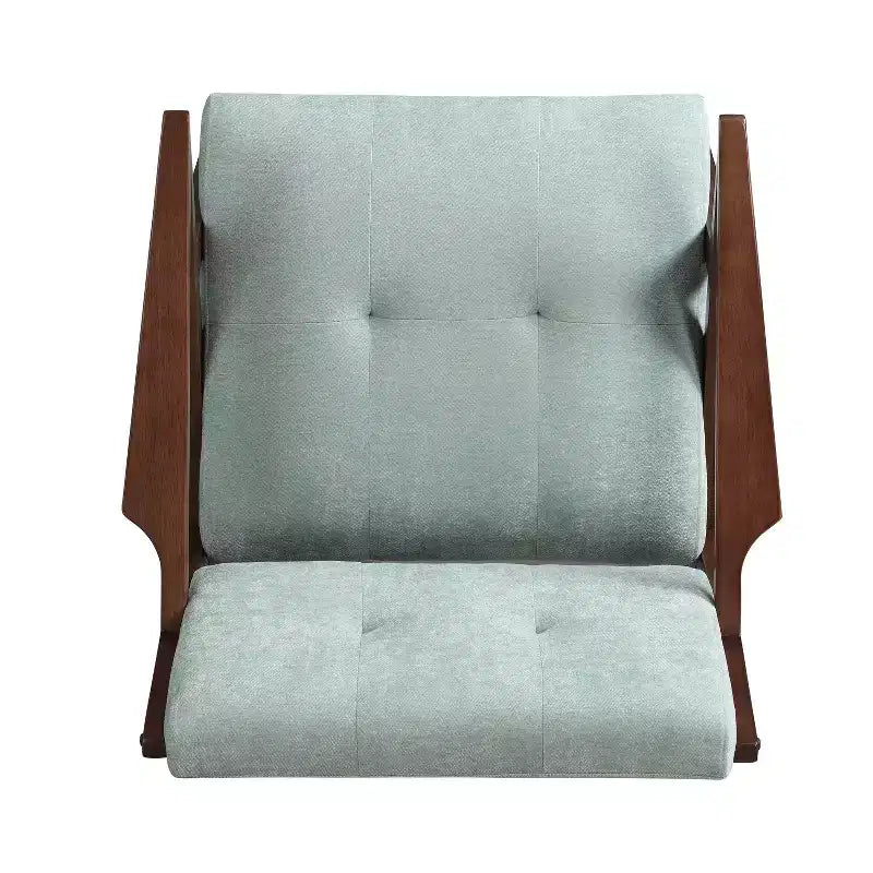 Chaise longue en bois rembourrée