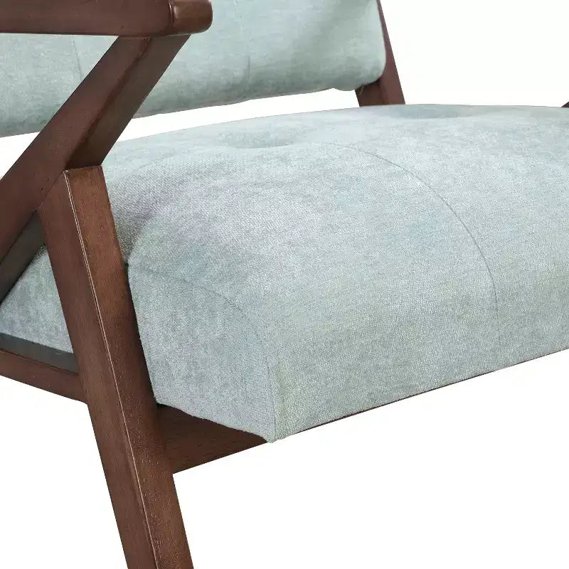 Chaise longue en bois rembourrée