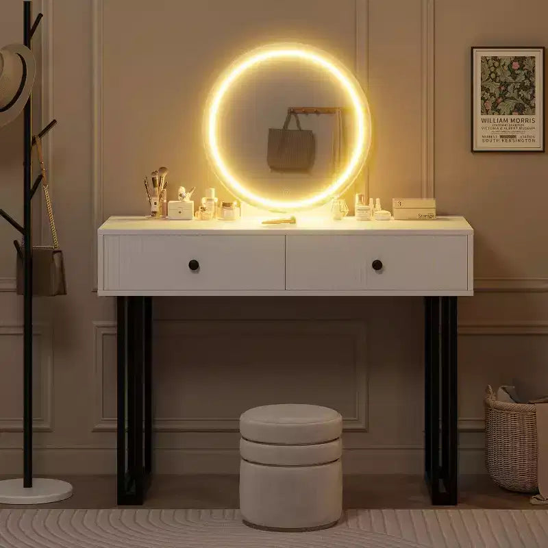 Coiffeuse avec miroir et lumière