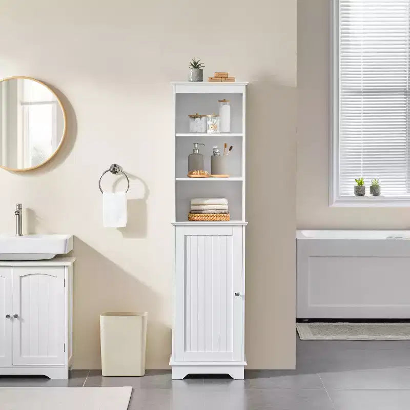 Meuble de rangement de salle de bain en bois