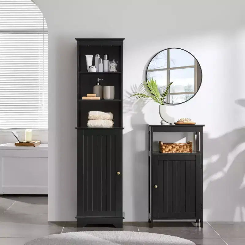 Meuble de rangement de salle de bain en bois