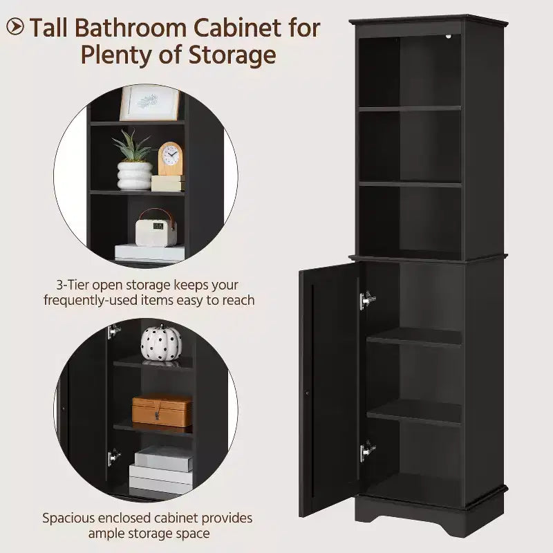 Meuble de rangement de salle de bain en bois